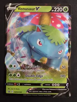 2021 POKEMON TCG VENUSAUR V SWSH100 SWORD & SHIELD PROMO HOLO LP - Image 1