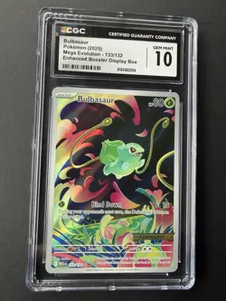 Pokemon Bulbasaur #133/132 Mega Evolution STAMPED Promo CGC 10 Gem Mint - Image 1