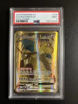 Pokemon Evolutions TCG Dragonite EX Full Art Ultra Rare 106/108 PSA 9 - Image 1