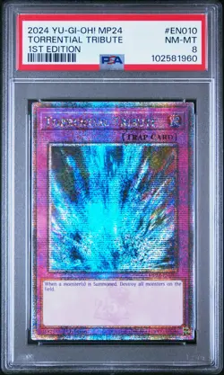 2024 YU-GI-OH! MP24-25TH ANV TIN: DUELING MIRRORS TORRENTIAL TRIBUTE PSA 8 - Image 1