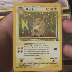 Pokemon Raichu 14/62 Holo Fossil Unlimited Card - Image 1