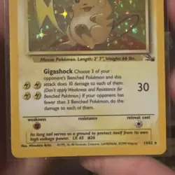 Pokemon Raichu 14/62 Holo Fossil Unlimited Card - Image 3