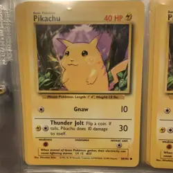 Pokemon Pikachu 1999 base set 58/102 30 HP Rare Vintage English TCG Card - Image 1