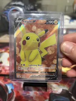 Pokemon Pikachu v TCG Full Art Card Sword & Shield: Brilliant Stars 157/172 - Image 1