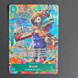 One Piece Brook Bandai OP15-032 Super Rare Character Card SR 6000 Power - Image 1