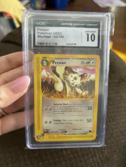CGC 10 Persian 42/144 Skyridge 2003 Pokemon Card - Image 1