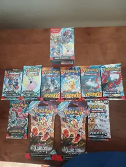1 Booster Bundle/ Scarlet & Violet/10 Pks Of Pokemon Cards/ 2 Are Stellar Crown - Image 1