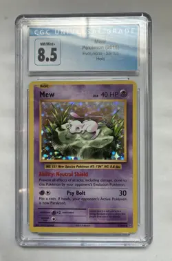 Pokemon Mew 53/108 Evolutions Holo Rare CGC 8.5 English Card - Image 1