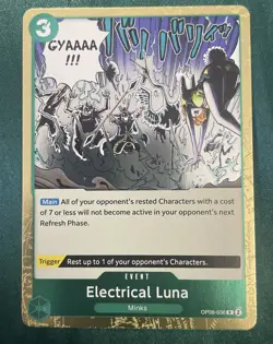 Electrical Luna OP08-036 R Rare Two Legends One Piece TCG Card Game English - Image 1