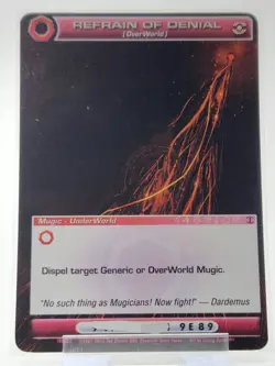 Chaotic Card : Refrain Of Denial Dawn Of Perim 1st Edition Dop Super Rare Mugic - Image 1