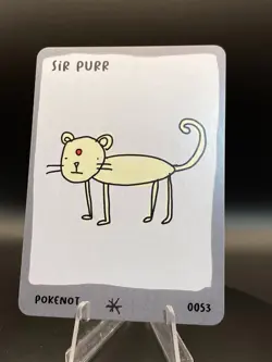 Pokenot Persian Sir Purr #0053 Dysfunctional Passholder Card Pokemon Card - Image 4