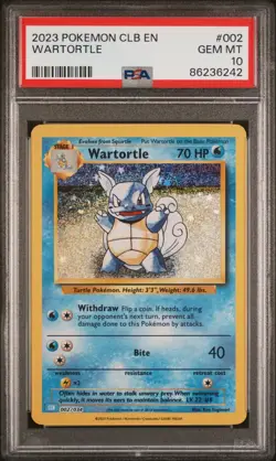 PSA 10 Wartortle CLB 002/034 Pokemon Trading Card Game Classic EN - Image 1