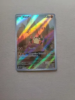 Pokemon TCG Klawf Scarlet & Violet Base Set Holo Illustration Rare Card 217/198 - Image 1