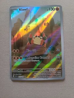 Pokemon TCG Klawf Scarlet & Violet Base Set Holo Illustration Rare Card 217/198 - Image 2