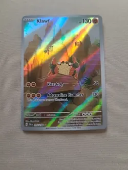 Pokemon TCG Klawf Scarlet & Violet Base Set Holo Illustration Rare Card 217/198 - Image 3