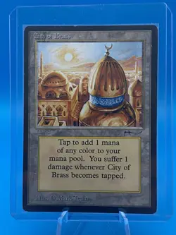 City of Brass Arabian Nights Damage Land Rare CARTE MTG (NO 1) - Image 1