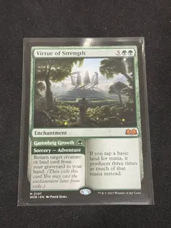 Virtue of Strength - Wilds of Eldraine WOE - MTG - Image 1