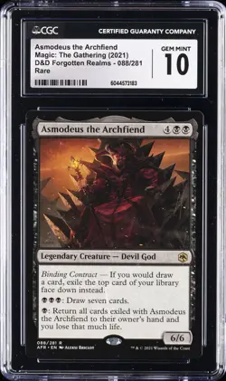 2021 MAGIC: THE GATHERING #088/281 ASMODEUS THE ARCHFIEND CGC 10 GEM MINT - Image 1