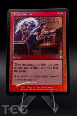 Final Fortune: 2001 Magic the Gathering - 7th Edition Foil (foil cut line error) - Image 1