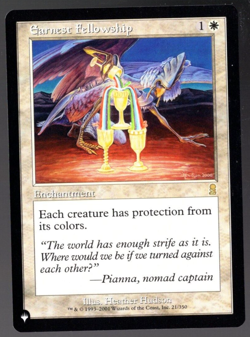 Earnest Fellowship 21/350 Non Foil Reprint The List Magic The Gathering NM - Image 1