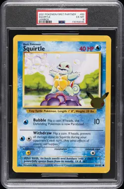 2021 POKEMON FIRST PARTNER JUMBOS #63 SQUIRTLE PSA 6 - Image 1
