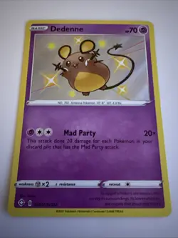Dedenne SV051/SV122 Rare Shiny Shining Fates Shiny Vault Pokemon NM - Image 1