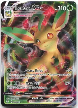Leafeon VMAX 008/203 Holo VMAX Rare Evolving Skies Pokemon Near Mint - Image 1