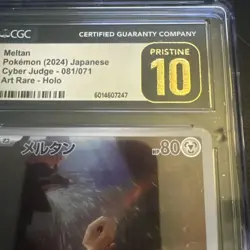 Meltan Holo 81/71 Art Rare Japanese Cyber Judge 2024 CGC 10 Pristine Pokemon - Image 3