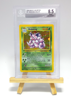 Pokemon Nidoking #11 (2000) HOLO Base Set 2 Unlimited GRADED Beckett 8.5 - Image 2
