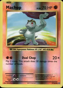Machop 57/108 Reverse Holo XY Evolutions Pokemon - Image 1