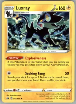 LUXRAY Rare Pokemon Stage 2 #44/159 Crown Zenith - Image 1