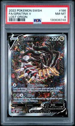 2022 POKEMON SWORD & SHIELD LOST ORIGIN #186 FULL ART/GIRATINA V PSA 8 - Image 1