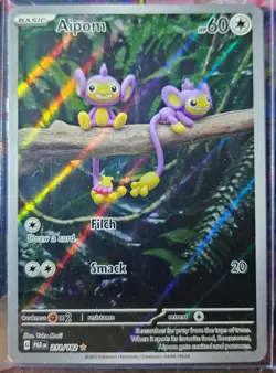 Pokemon TCG Aipom 211/182 SV04: Paradox Rift Illustration Rare - Image 1