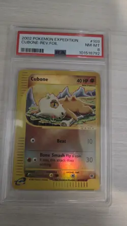 Pokemon Cubone 103/165 Reverse Holo Expedition PSA 8 - Image 1