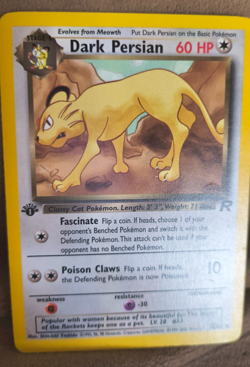 Pokemon Dark Persian 42/82 Team Rocket Uncommon 1st Edition NM - Image 1
