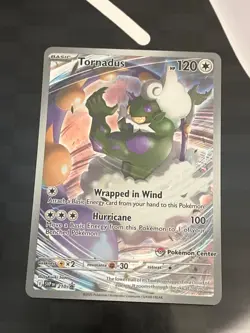 Pokemon Center Tornadus 210 Scarlet & Violet Promo Stamp White Flare ETB - Image 1
