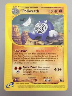 Pokemon Poliwrath Skyridge 26/144 Rare Regular 110 HP Stage 2 2003 - Image 1