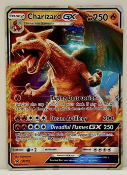 2019 Pokemon Black Star Promo Charizard EX - #SM195 NM - Image 1