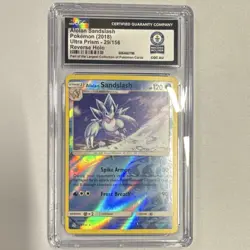 Alolan Sandslash Pokemon Ultra Prism 29/156 Reverse CGC World Record 1 of 1 2018 - Image 1