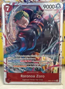 Bandai One Piece OP15 Adventure On Kami's Island - Roronoa Zoro EB04-007 SR - Image 1
