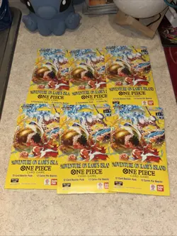 LOT Of 6 One Piece TCG OP15-EB04 Sleeved Booster Packs English Sealed Shipped - Image 1
