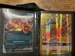 Jumbo Pokemon Card Lot Binder 45 Cards. Charizard Pikachu Meowth More Read! - Image 1