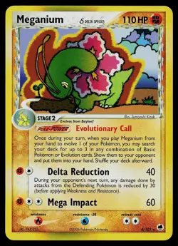 Pokemon Card - Meganium Dragon Frontiers 4/101 Holo Rare - Image 1