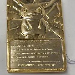 3 Lot Vtg Pokemon 23k Gold Plated PIKACHU POLIWHIRL JIGGLYPUFF Trading Card 1999 - Image 4