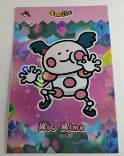 Mr. Mime Pokemon Peru Exclusive Smile Card Database Cracked Ice Holo Full Art - Image 2