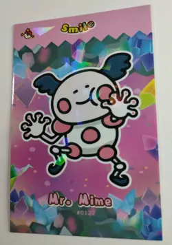 Mr. Mime Pokemon Peru Exclusive Smile Card Database Cracked Ice Holo Full Art - Image 3