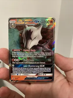 Alolan Marowak GX - SM187 - Pokemon Sun & Moon Promo Ultra Rare Card NM - Image 1