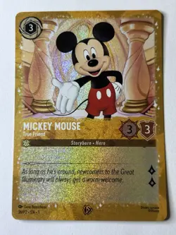 Sealed Mickey Mouse True Friend Puzzle Glimmer Foil Lorcana Card 36/P2 - Image 1