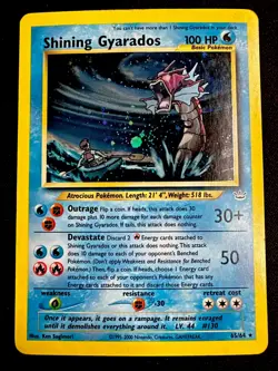 Shining Gyarados 65/64 HP/MP Holo Neo Revelation Card Secret Rare Pokemon TCG - Image 1