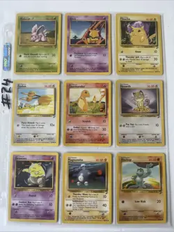 Pokemon Cards Lot 9 Regular Base Set 2 Common NM 1999 Vintage WOTC Unlimited - Image 1